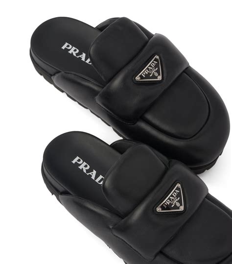 prada leather moccasins|Prada slippers and mules.